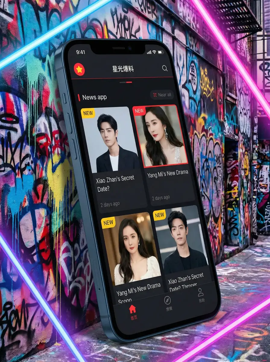 韩国李明宇 APP界面展示 - 掌上吃瓜神器